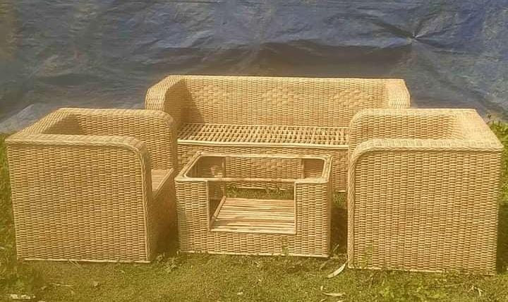 Cane Sofa Set
