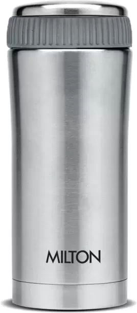 Milton Thermosteel Optima Flask, 300/420/500ml, Steelplain,Silver & Thermosteel Optima