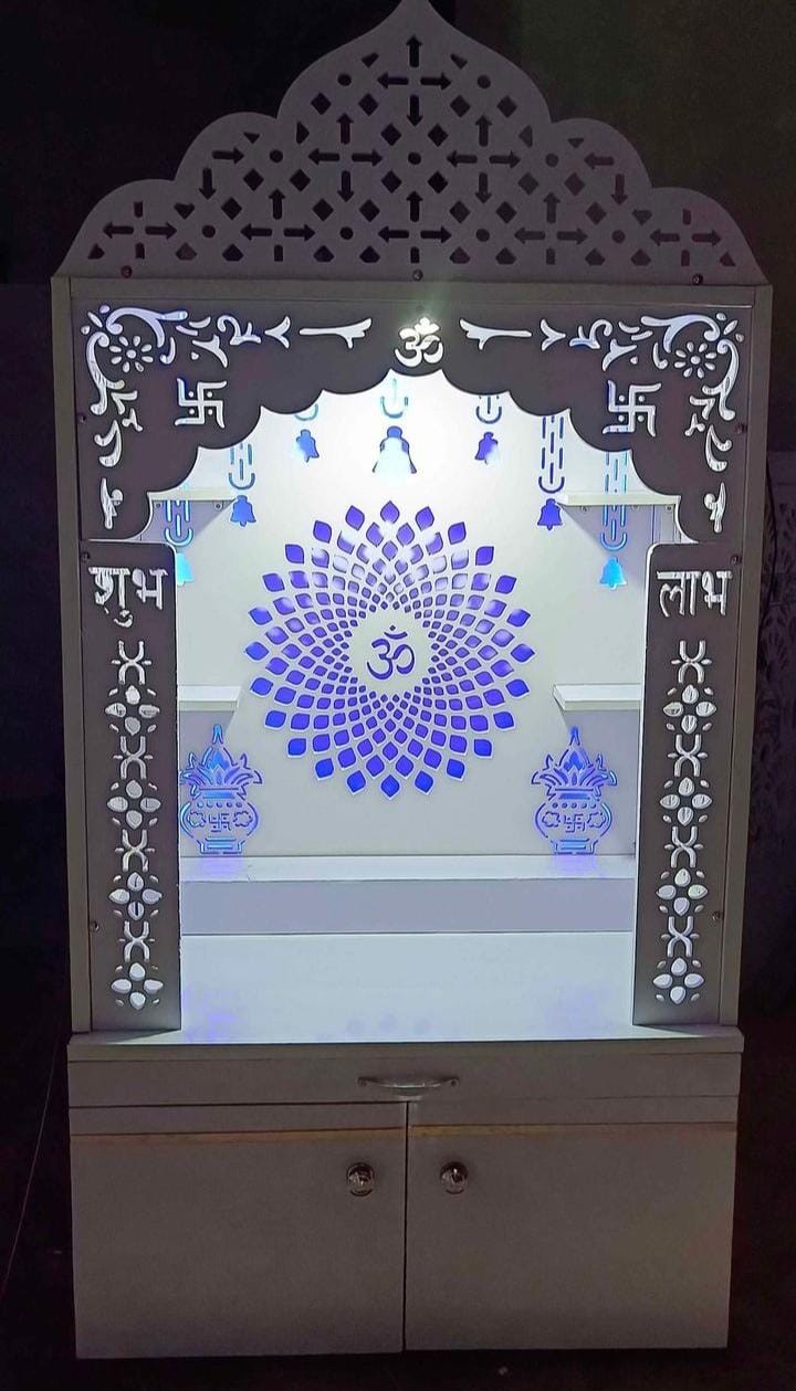 Modern singhasan (temples). Material - waterproof plywood A grade sunmica wood plastic compost, stainless steel fittings LED Lights