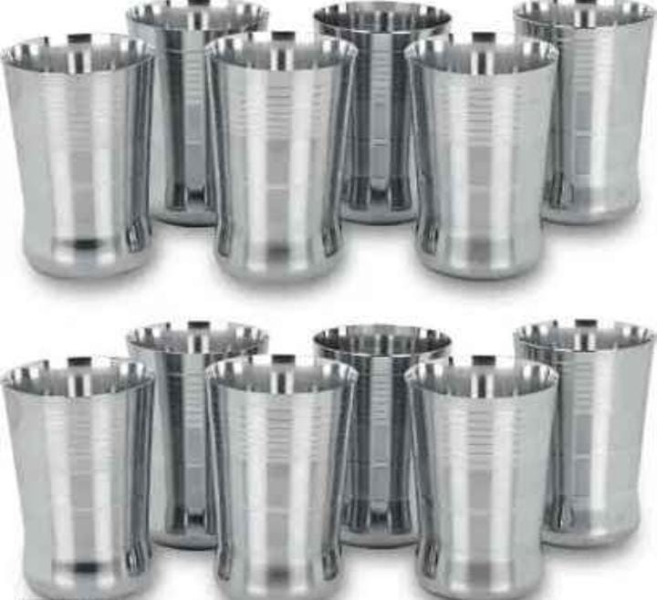 Stainless Steel Glasses - Set of 6