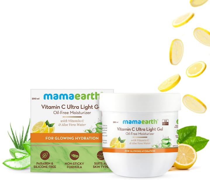 MamaEarth Vitamin C Ultra Light Gel Moisturizer (200ml)