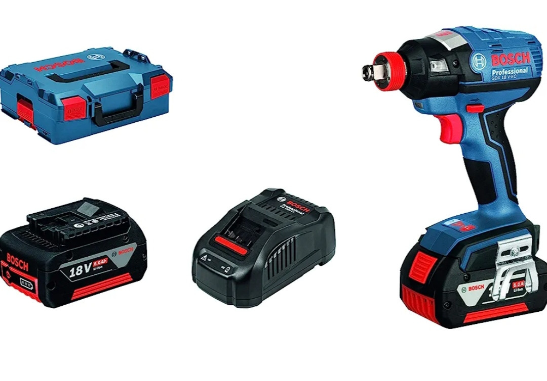 Bosch impact Wrench GDX 18 V-EC Pro (2*4 Ah Li-ion Battery, 1 Charger, Carry Case)