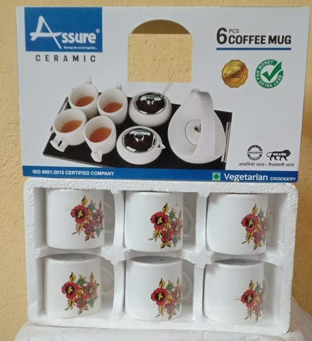 ASSURE Ceramic 6 Cofee Mug Set