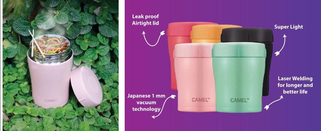 Camel Trendy Super Llight Technology Dual Lid with filter 300 ml Price 1099 And 400 ml