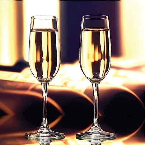 Ocean Madison Flute Champagne Gold /Platinum 210ml, Set Of 6