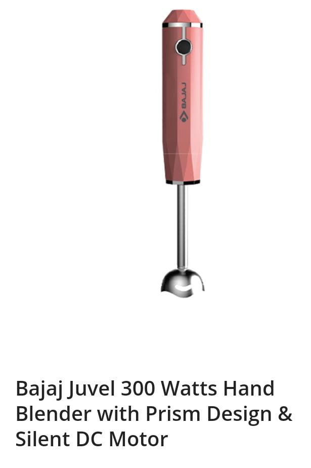 BAJAJ JUVEL HAND BLENDER 300 W Hand Blender  (Pink)