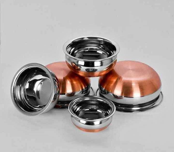 Stainless Steel Copper Bottom Belly Shape 5 Pc