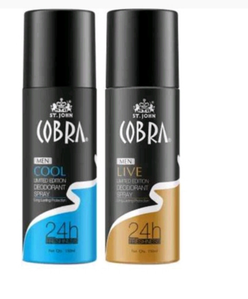 S.T. John COBRA Limited Edition Deodorant Spary 150ml pack of 2