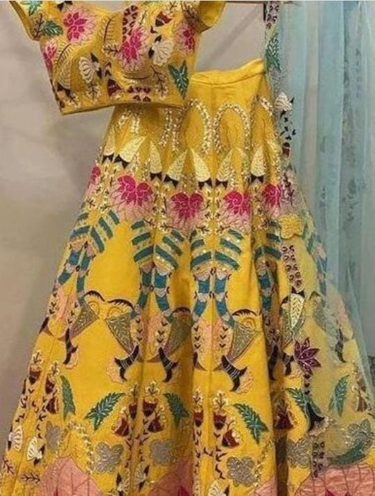 Embroidered Lehenga Choli(Free size)