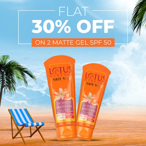 Lotus Herbal Safe Sun UV Screen MatteGEL Sunscreen SPF 50 PA+++