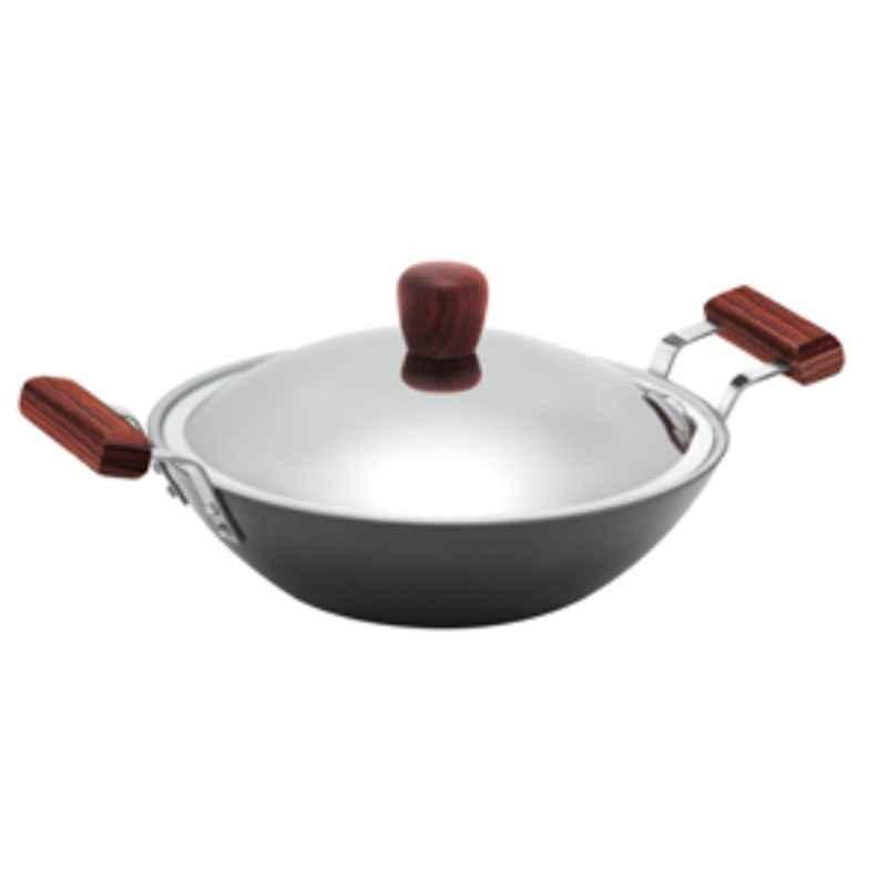 Hawkins Futura 2.5L 26cm Nonstick Flat Bottom Deep Fry Pan with Lid, ND 25S