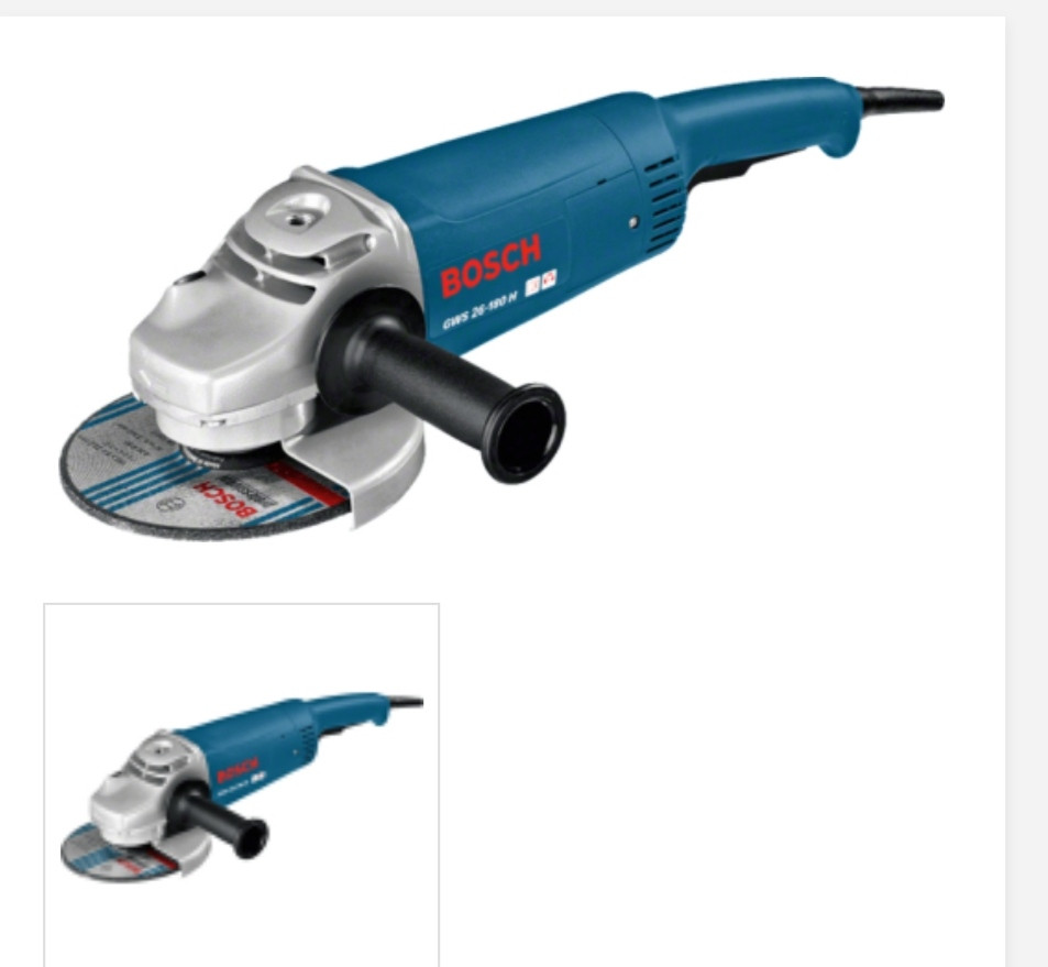 Bosch professional Large Angle Grinder 7" GWS 26-180H (2600w)