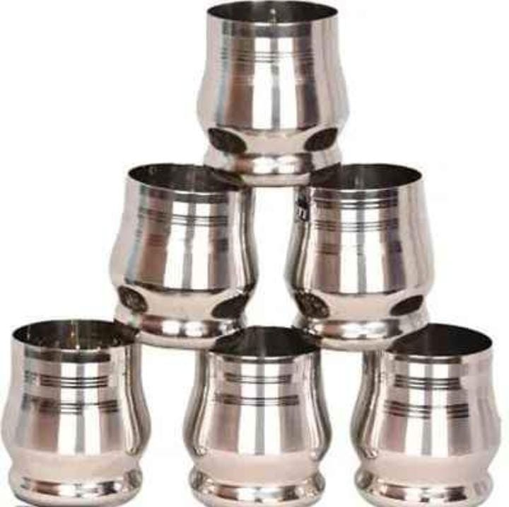 Latest Steel Glasses Set For Serving Water, Milk And Juice Set Of 6