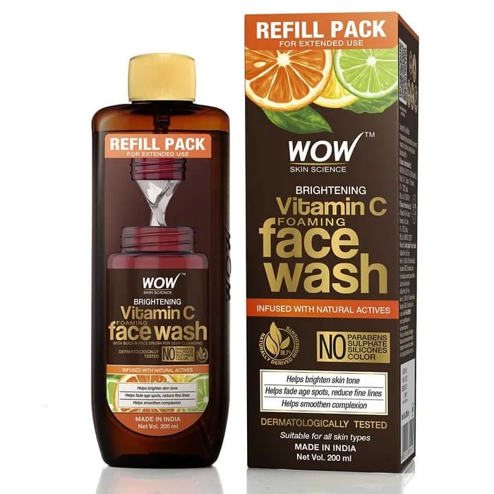 WOW Vitamin C Foaming Face Wash Refill Pack 200ml