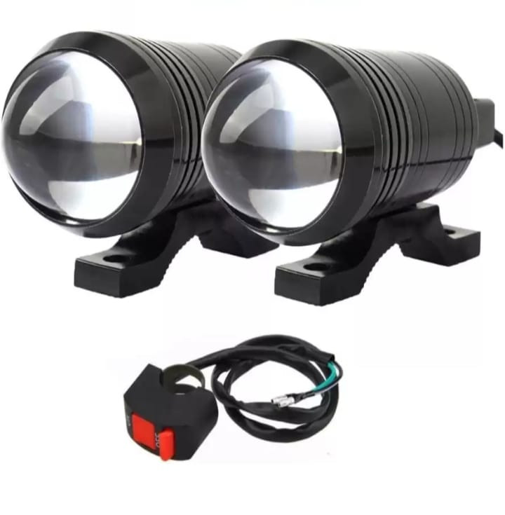 Fog light for Cars and Bikes with Switch Fog Lamp Motorbike, Car, Van, Truck LED