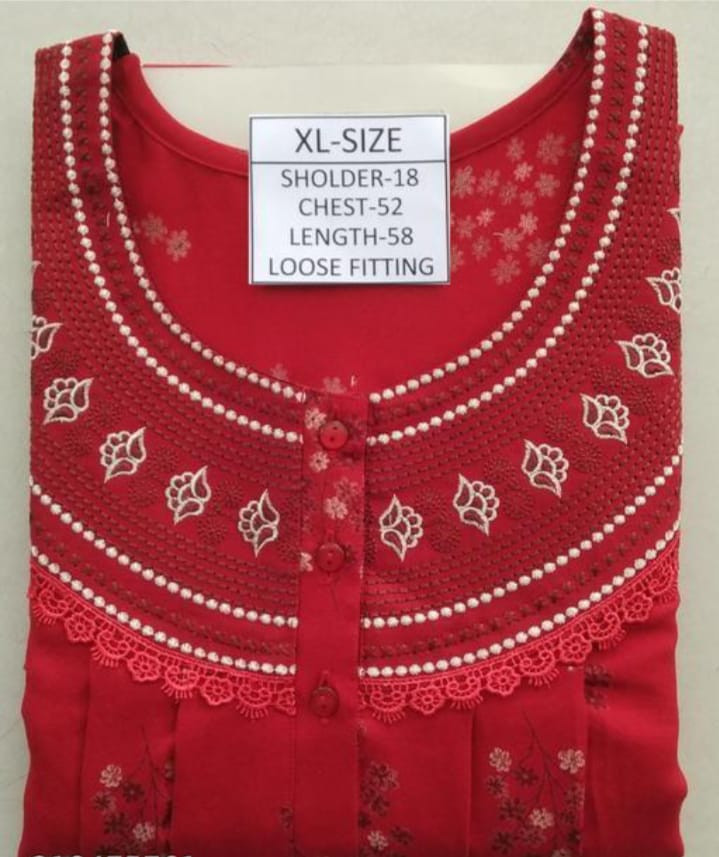 Boutique Embroider Design Nighty