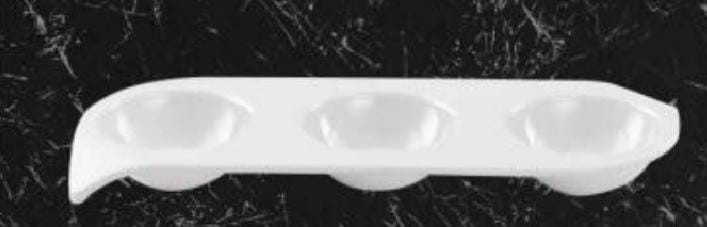 Servwell Tableware Add -Ons Trio Sauce Plate