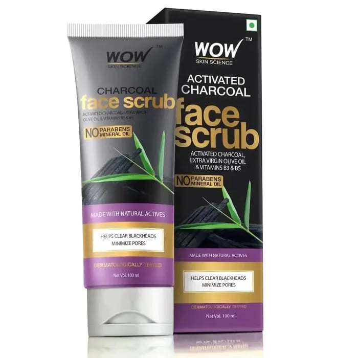 WOW Activated Charcoal Face Scrub 100ml