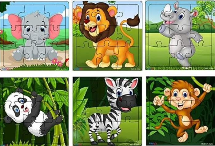 Animal Jigsaw Puzzle Set Pack of 6 Each prize 250