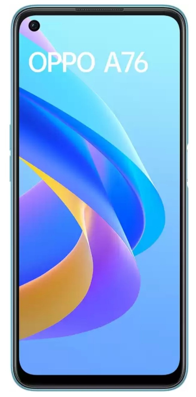 OPPO A76 (128 GB Storage & 6 GB RAM) Glowing Blue