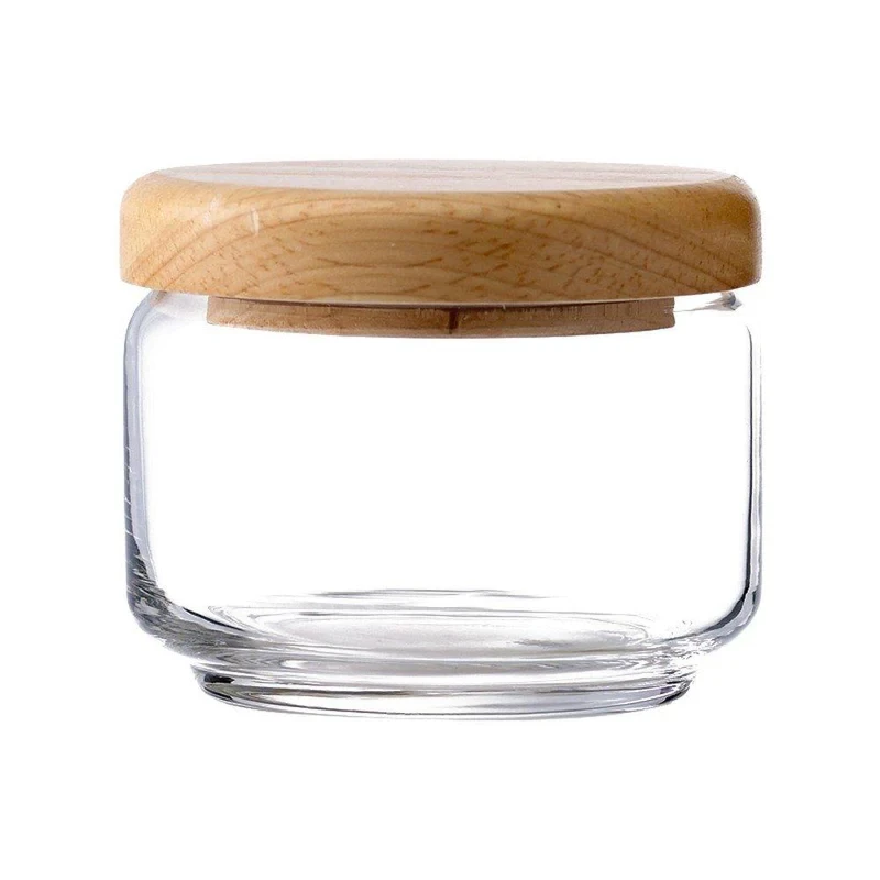 Ocean Pop Jar Wooden Lid  325 ml,Set Of 6