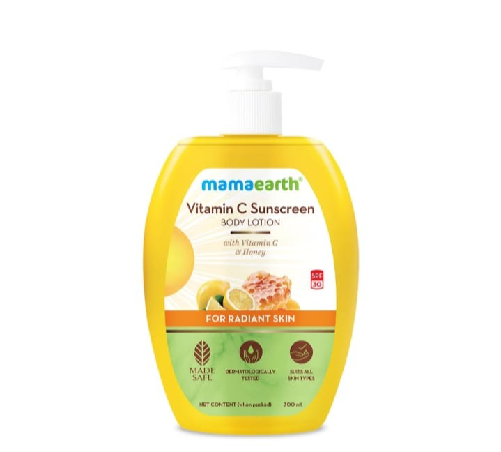 MamaEarth Vitamin C Sunscreen Body Lotion (300ml)