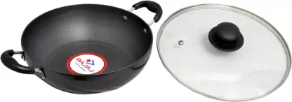 Bajaj Ebony Nst Kadhai With Lid 24cm With IB (NIESK24WL)