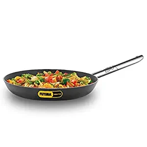 Hawkins Futura  Frying Pan, Non Stick Fry Pan with Stainless Steel Handle, Induction Frying Pan, Big Frying Pan, Black (INFS30)