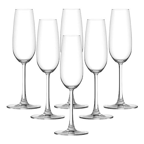 Ocean Fine Rim  Madison Flute Champagne, 210ml, Set Of 6