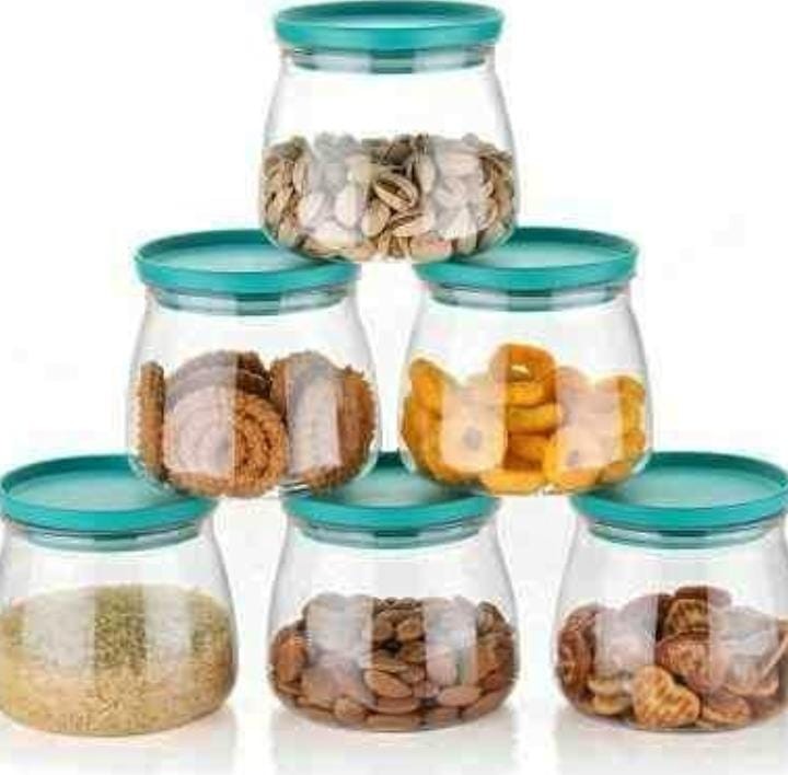 Glass Jars For Kitchen Storage (set-6)