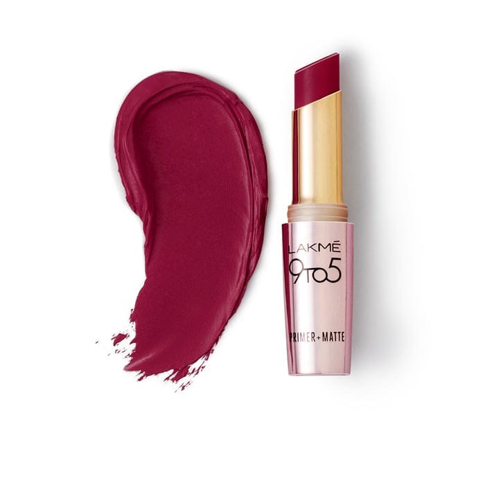 Lakme 9 to 5 Primer + Matte Lip Color (Red Velvet)
