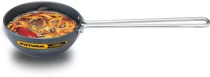 Hawkins Futura Small Tadka Pan, Hard Anodised Spice Heating Pan, Black