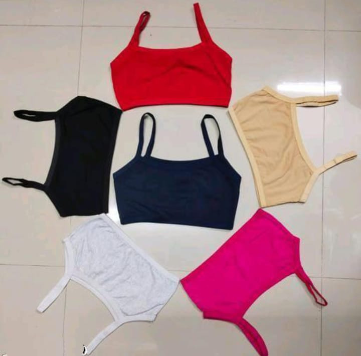 Women's & Girls Solid Basic Cropped Cami Top(pack of 6)