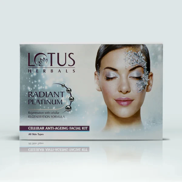 Lotus Herbal RADIANT PLATINUM Cellular Anti-Ageing Salon Grade Single FACIAL KIT