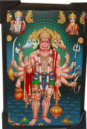 Lord Panchamukhi Hanumanji Photo Frame size-6-8