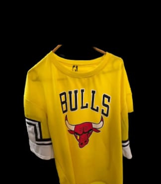 BULLS  T-shirt for Men Yellow (Large)