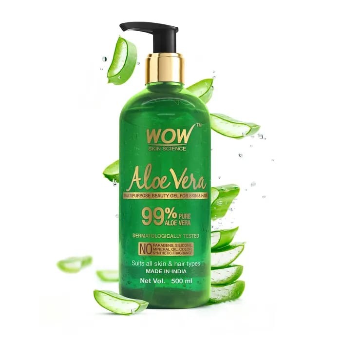 WOW Aloe Vera Multipurpose Beauty Gel For Skin & Hair (500ml)