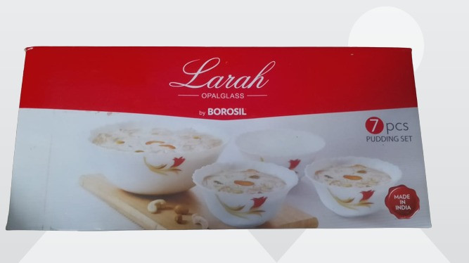 Larah Opal glass Pudding Set (7 pc)