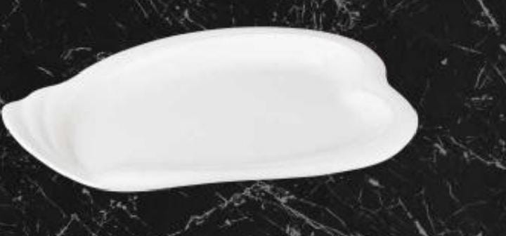 Servewell Mango platters In white Pack Of 2