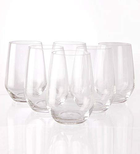 Ocean  Fine Rim Lexington Hi Ball  Scratch Resistant Glass Set/ Light Weight Glass Set (370 ml, Set of 6)