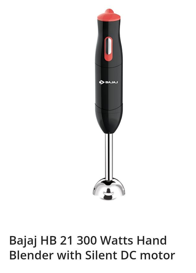 BAJAJ HB 21 300 W Hand Blender  (Black & Peach)