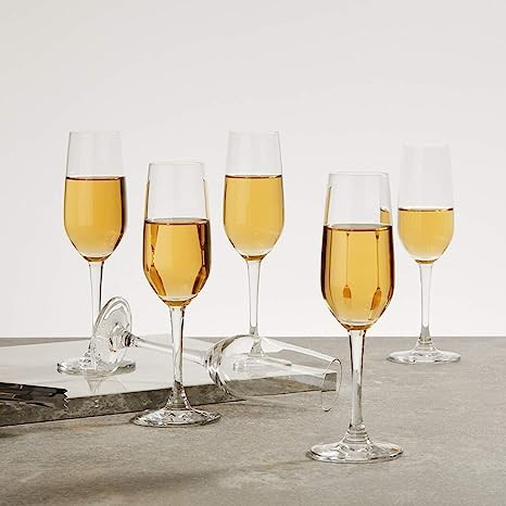 OCEAN Fine Rim  6-Piece Lexington Flute Champagne Glass Set - 185 ml