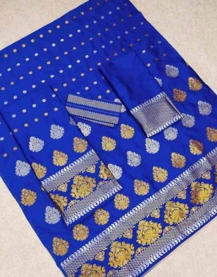 Cotton Mekhla Sador Saree With Blouse
