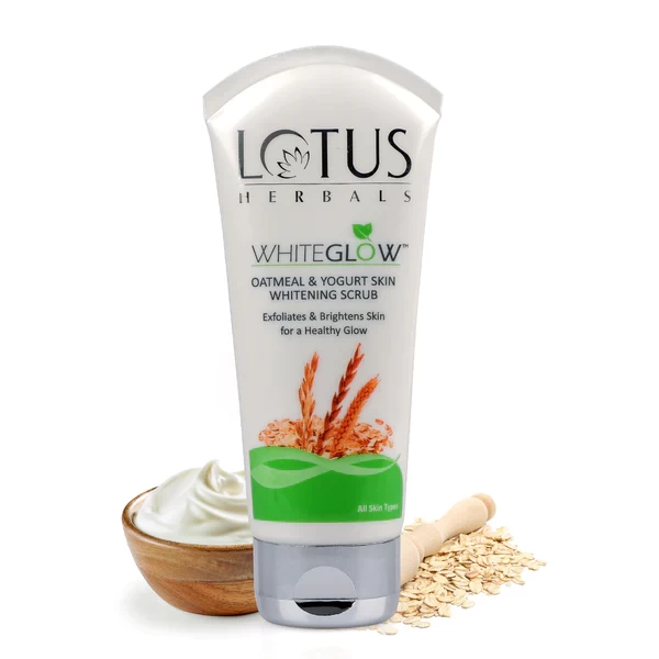 Lotus Herbals WHITEGLOW Skin Brightening Oatmeal & Yogurt Scrub