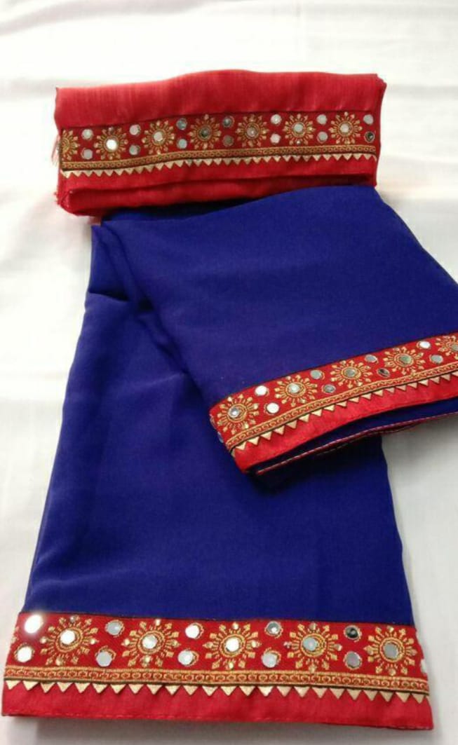 Solid/Plain Bollywood Georgette Saree