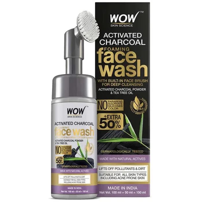 WOW Activated Charcoal Foaming Face Wash 150ml