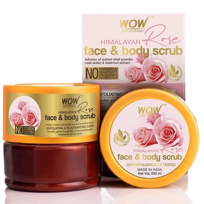 WOW Himalayan Rose Face & Body Scrub 200ml