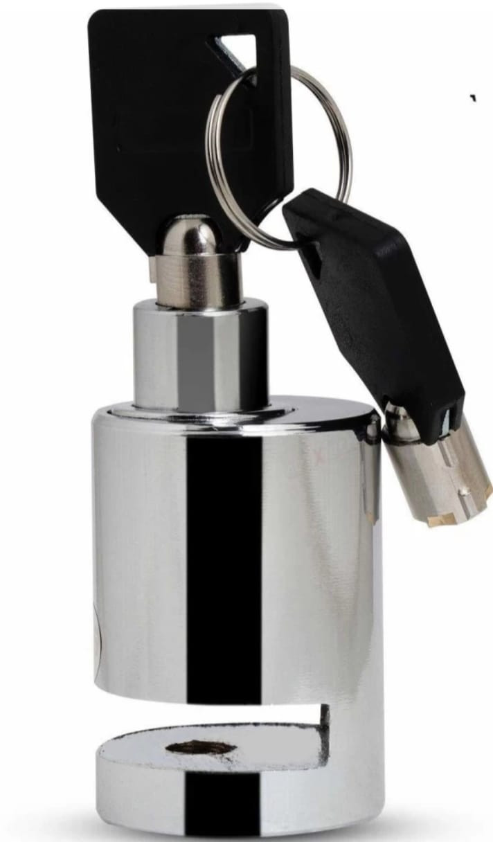 Heavy Stainless Steel Disc Break Security Lock Disc Lock  (Silver)