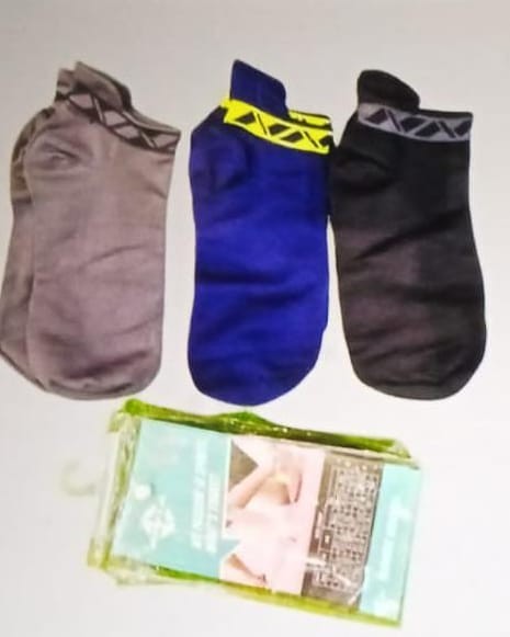 Runfit Socks Pack Of 3,Free Size Of Black Blue And Brown