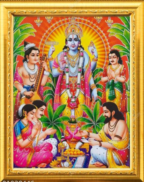 Lord Vishnu Photo Frame Size- 8-12